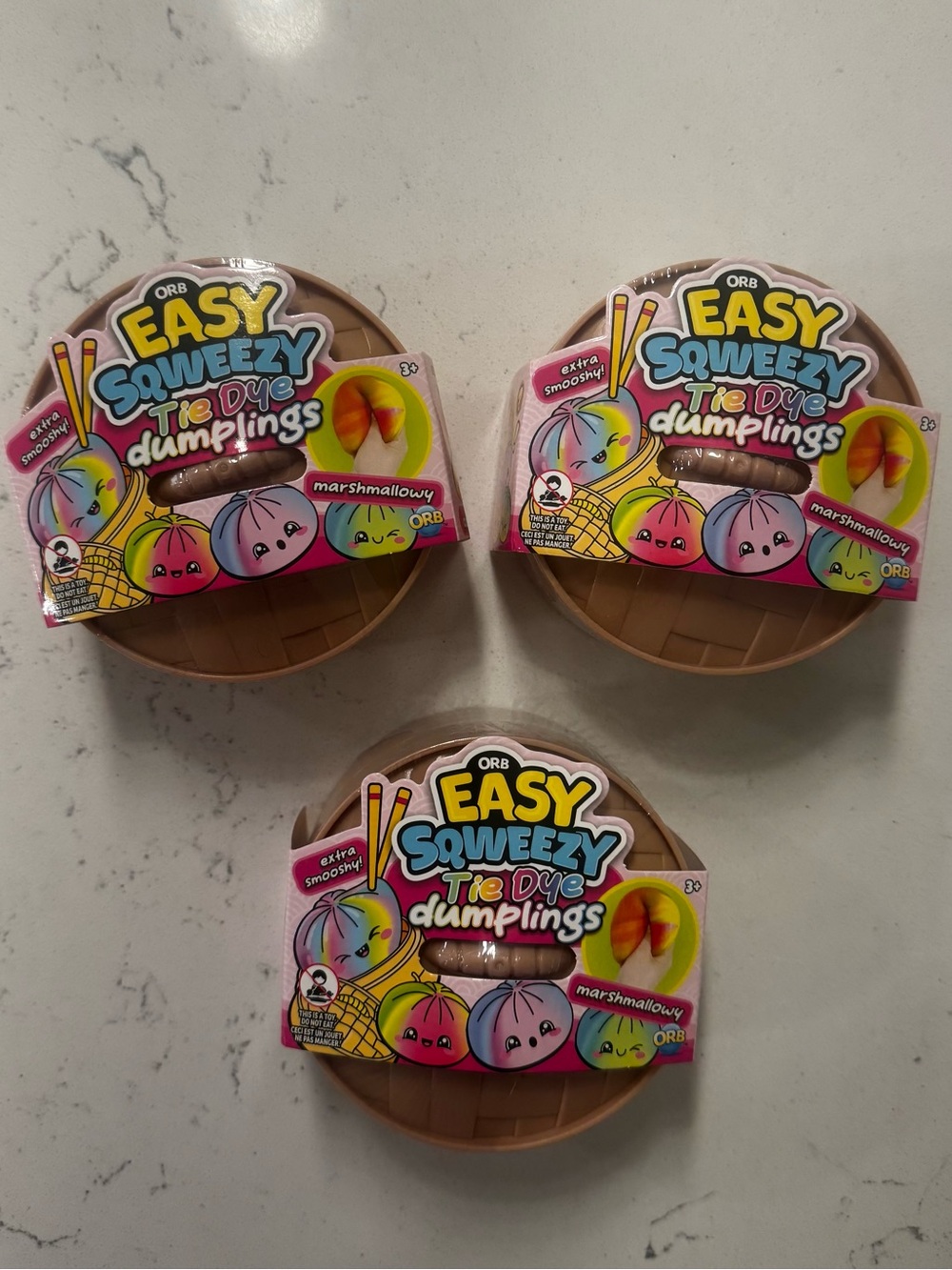 Brand new sealed Orb Eazy Squeezy Tie Dye Dumplings set of 3